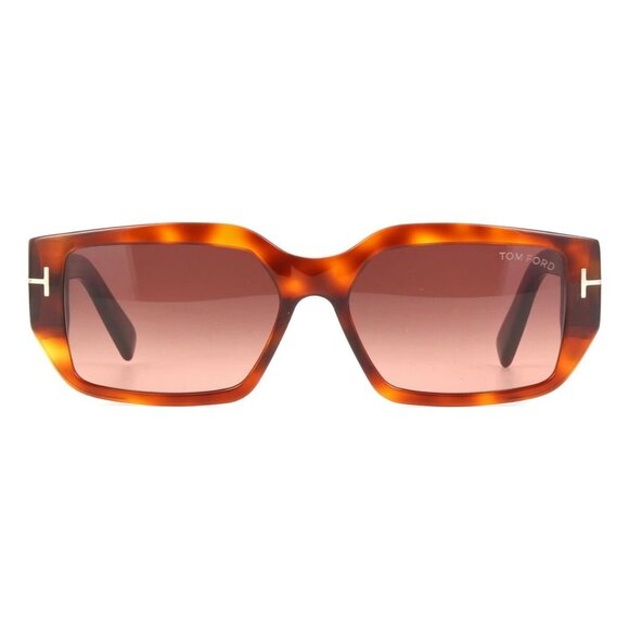 New TOM FORD Silvano-02 Havana Square FT0989/S 53T Sunglasses Women - Picture 2 of 5